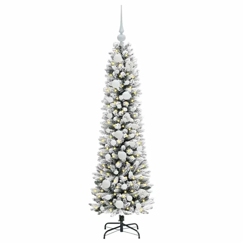Dirbtinė Kalėdų eglutė Balta 120 cm PVC ir Metalas ir Plastikas