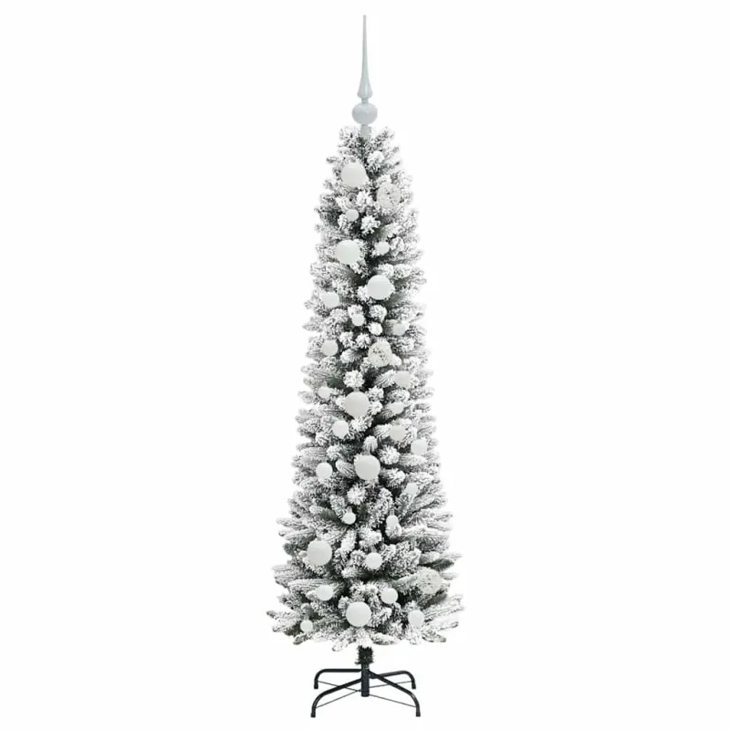 Dirbtinė Kalėdų eglutė Balta 120 cm PVC ir Metalas ir Plastikas