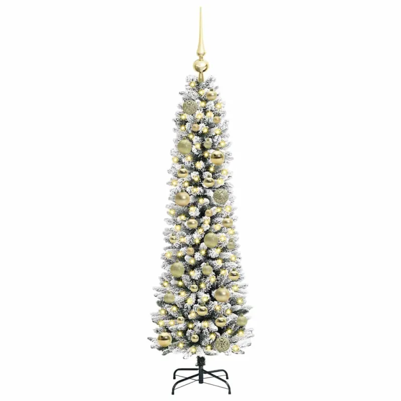 Dirbtinė Kalėdų eglutė Balta 120 cm PVC ir Metalas ir Plastikas