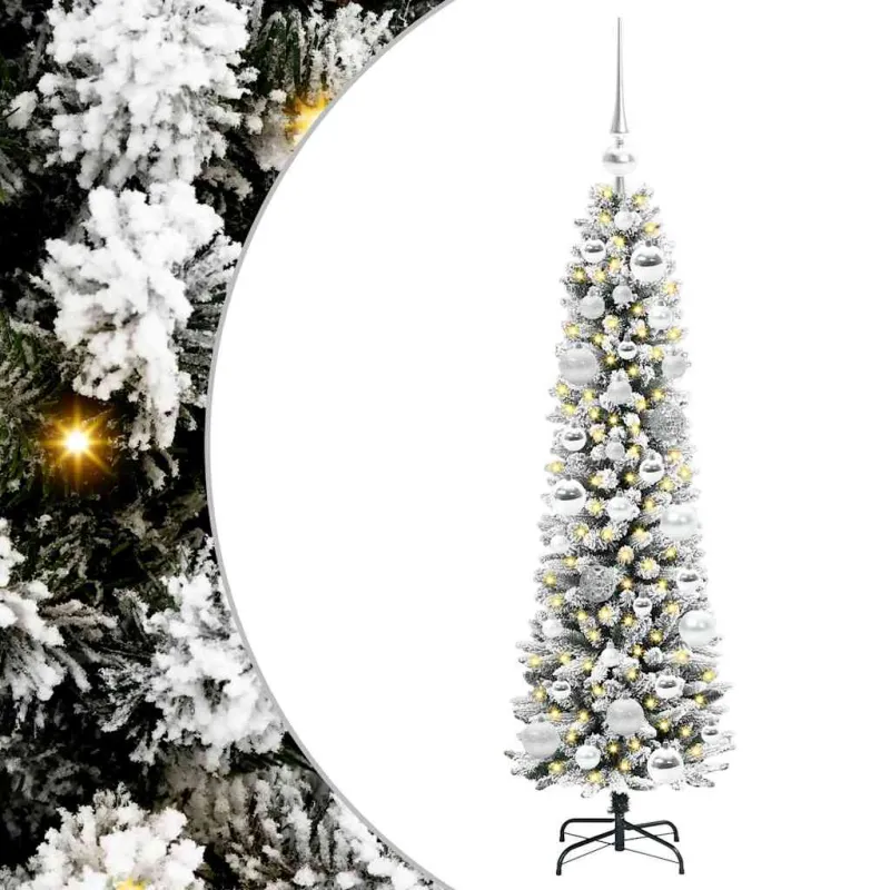 Dirbtinė Kalėdų eglutė Balta 120 cm PVC ir Metalas ir Plastikas