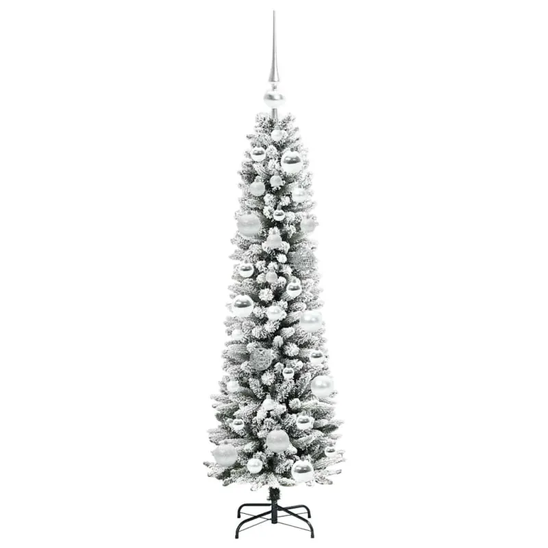 Dirbtinė Kalėdų eglutė Balta 120 cm PVC ir Metalas ir Plastikas