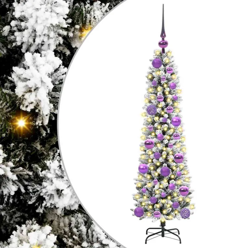 Dirbtinė Kalėdų eglutė Balta 120 cm PVC ir Metalas ir Plastikas