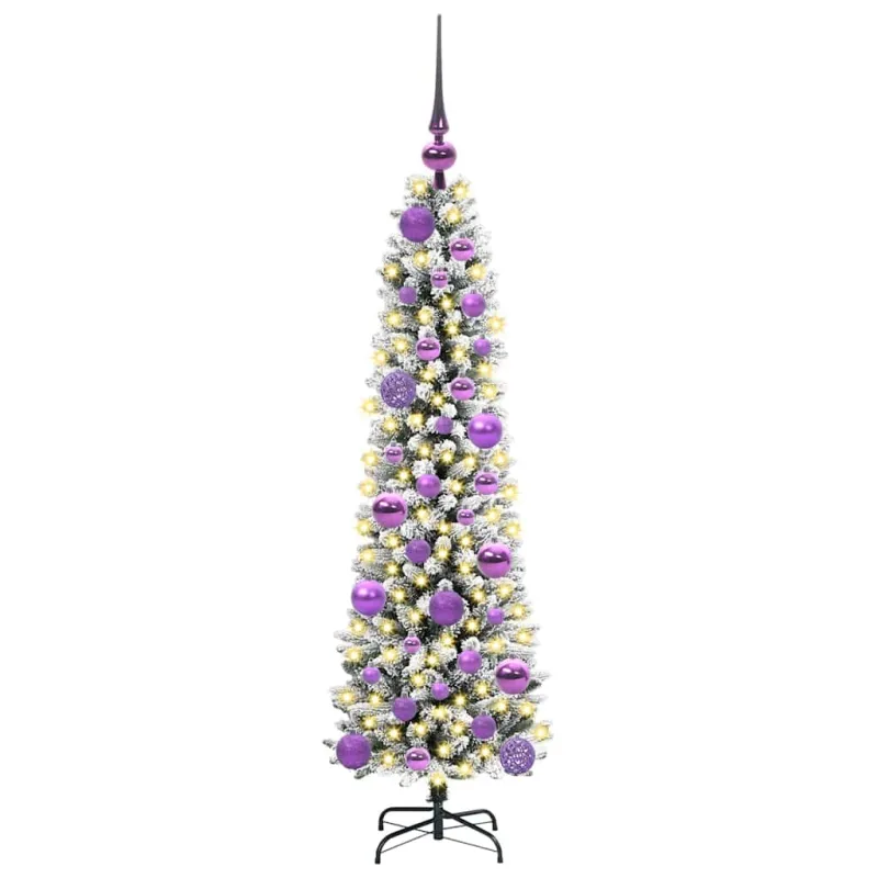 Dirbtinė Kalėdų eglutė Balta 120 cm PVC ir Metalas ir Plastikas