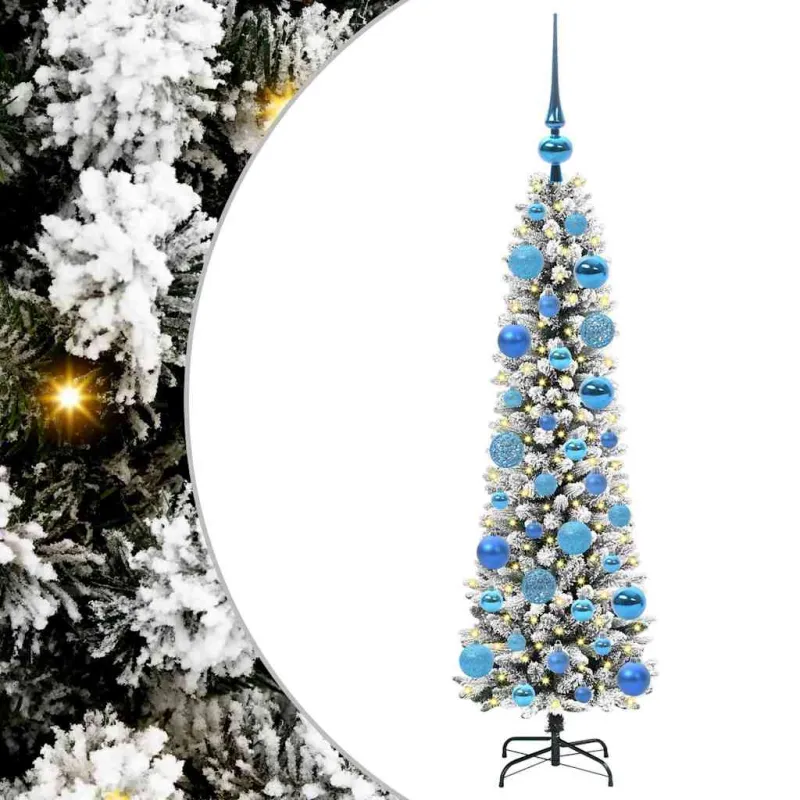 Dirbtinė Kalėdų eglutė Balta 120 cm PVC ir Metalas ir Plastikas