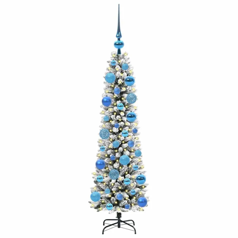 Dirbtinė Kalėdų eglutė Balta 120 cm PVC ir Metalas ir Plastikas