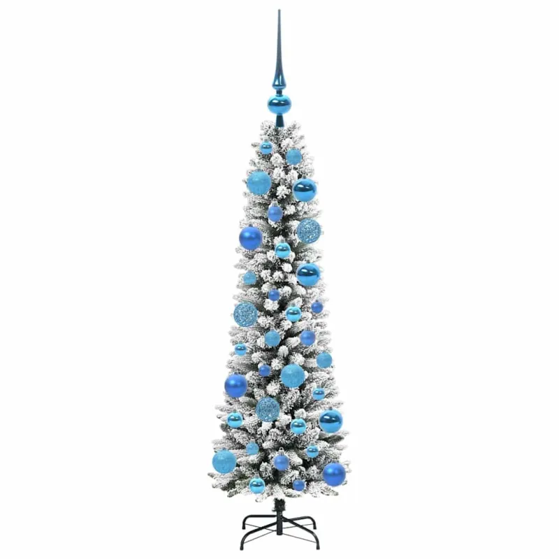 Dirbtinė Kalėdų eglutė Balta 120 cm PVC ir Metalas ir Plastikas