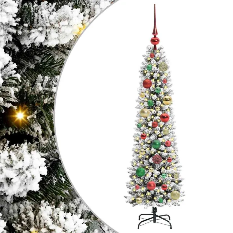 Dirbtinė Kalėdų eglutė Balta 120 cm PVC ir Metalas ir Plastikas