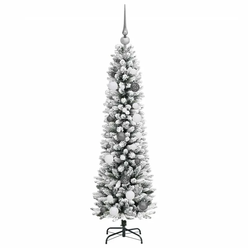 Dirbtinė Kalėdų eglutė Balta 150 cm PVC ir Metalas ir Plastikas