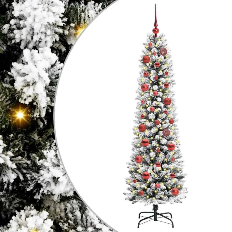 Dirbtinė Kalėdų eglutė Balta 150 cm PVC ir Metalas ir Plastikas