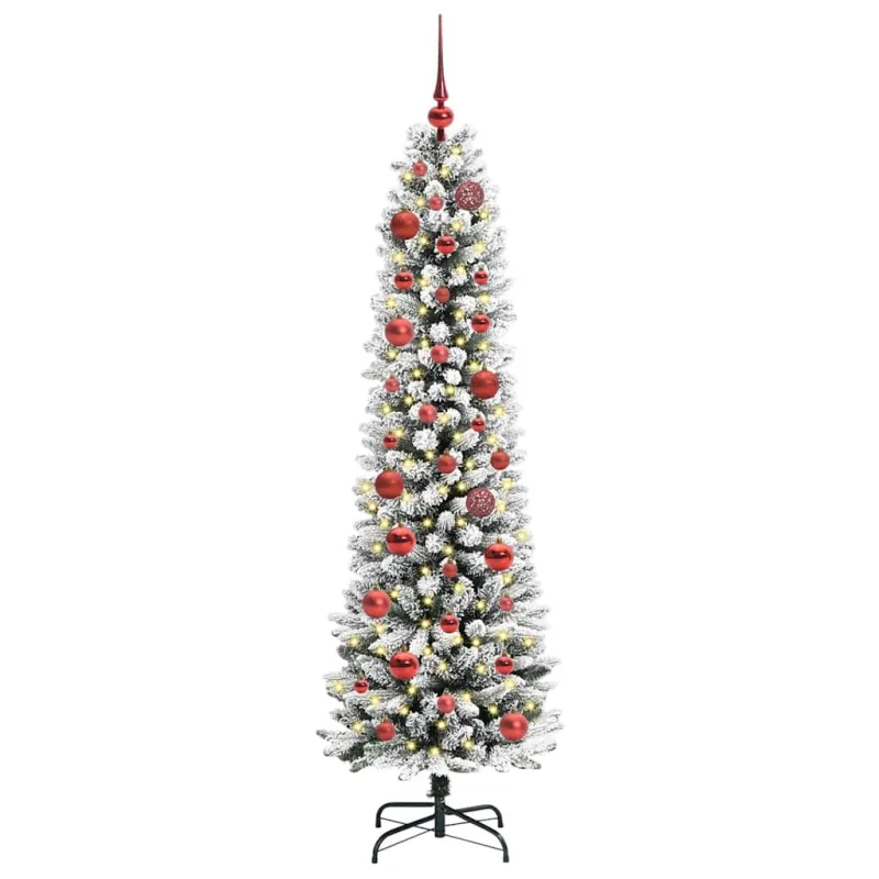Dirbtinė Kalėdų eglutė Balta 150 cm PVC ir Metalas ir Plastikas