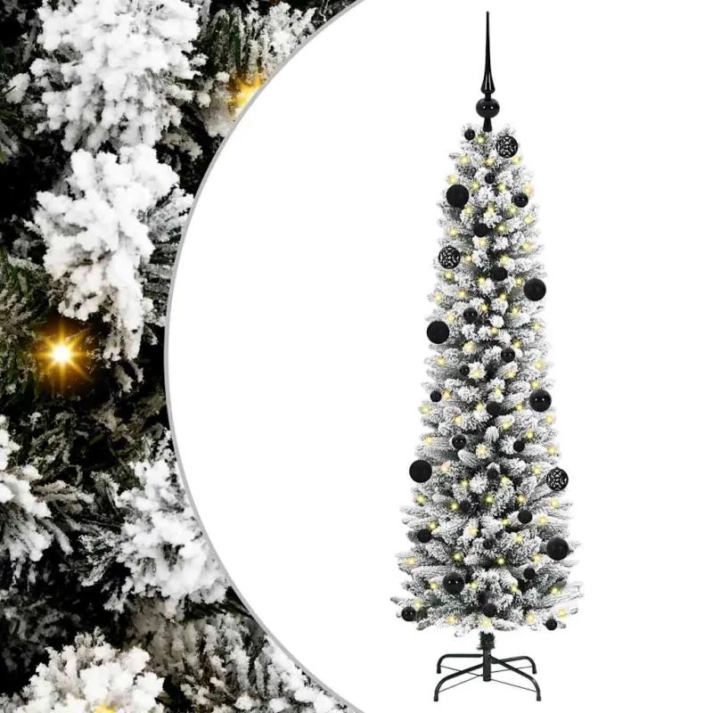 Dirbtinė Kalėdų eglutė Balta 150 cm PVC ir Metalas ir Plastikas