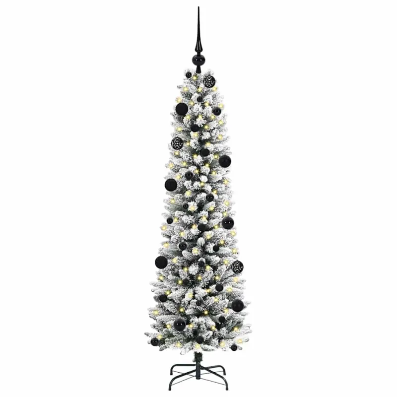 Dirbtinė Kalėdų eglutė Balta 150 cm PVC ir Metalas ir Plastikas