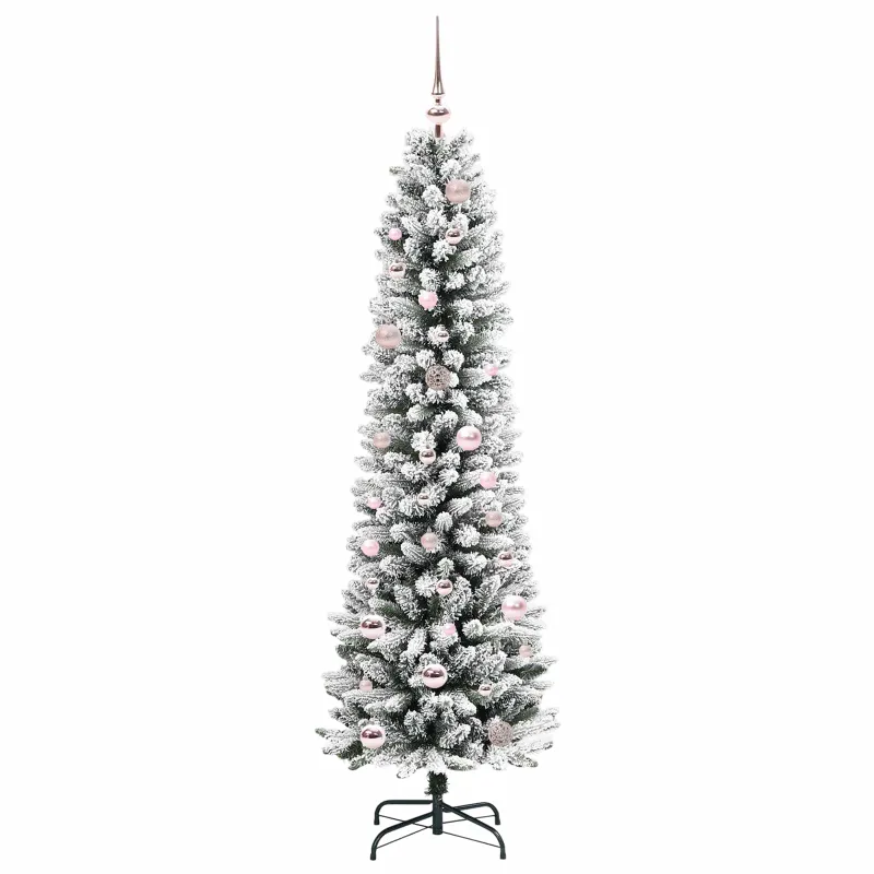 Dirbtinė Kalėdų eglutė Balta 150 cm PVC ir Metalas ir Plastikas