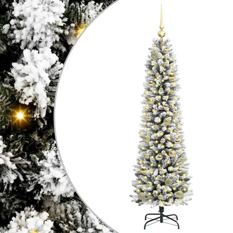 Dirbtinė Kalėdų eglutė Balta 150 cm PVC ir Metalas ir Plastikas