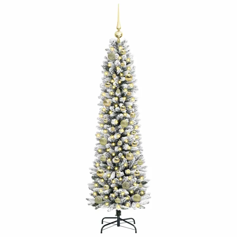 Dirbtinė Kalėdų eglutė Balta 150 cm PVC ir Metalas ir Plastikas