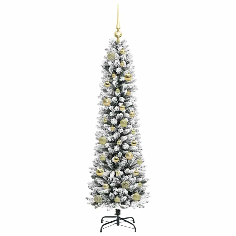 Dirbtinė Kalėdų eglutė Balta 150 cm PVC ir Metalas ir Plastikas