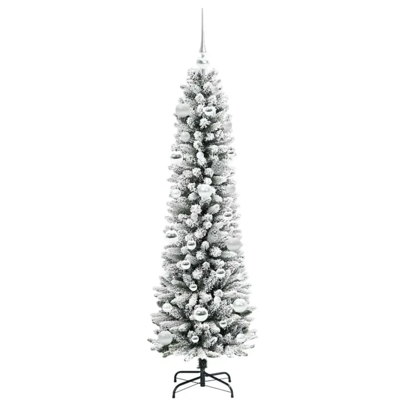 Dirbtinė Kalėdų eglutė Balta 150 cm PVC ir Metalas ir Plastikas