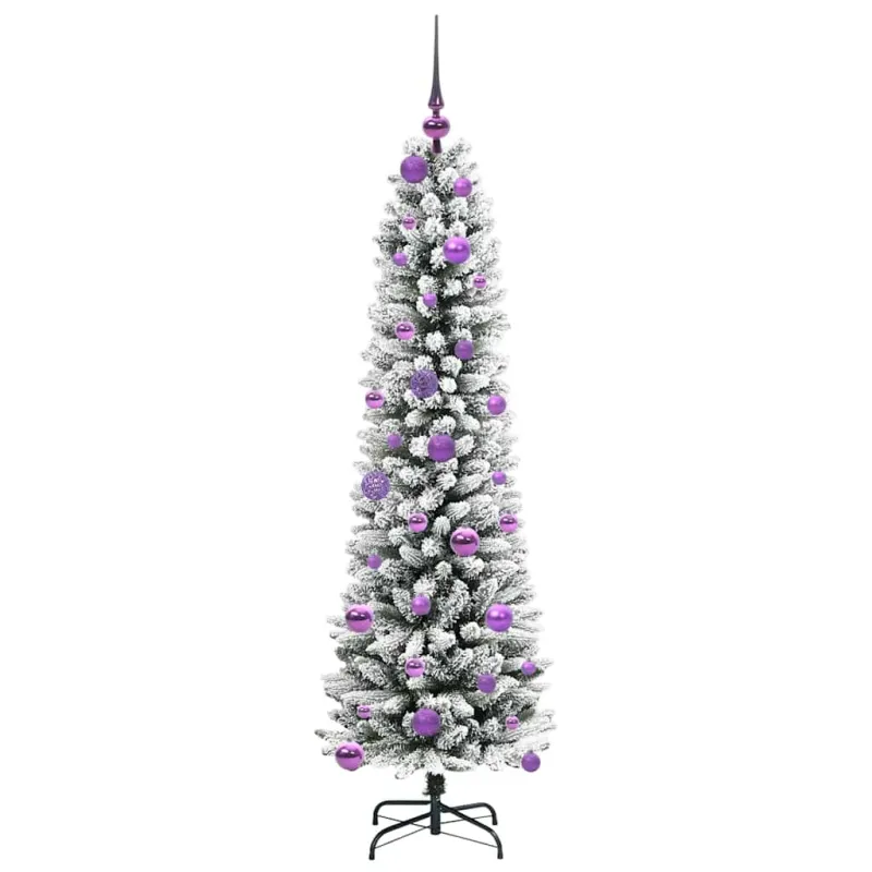 Dirbtinė Kalėdų eglutė Balta 150 cm PVC ir Metalas ir Plastikas