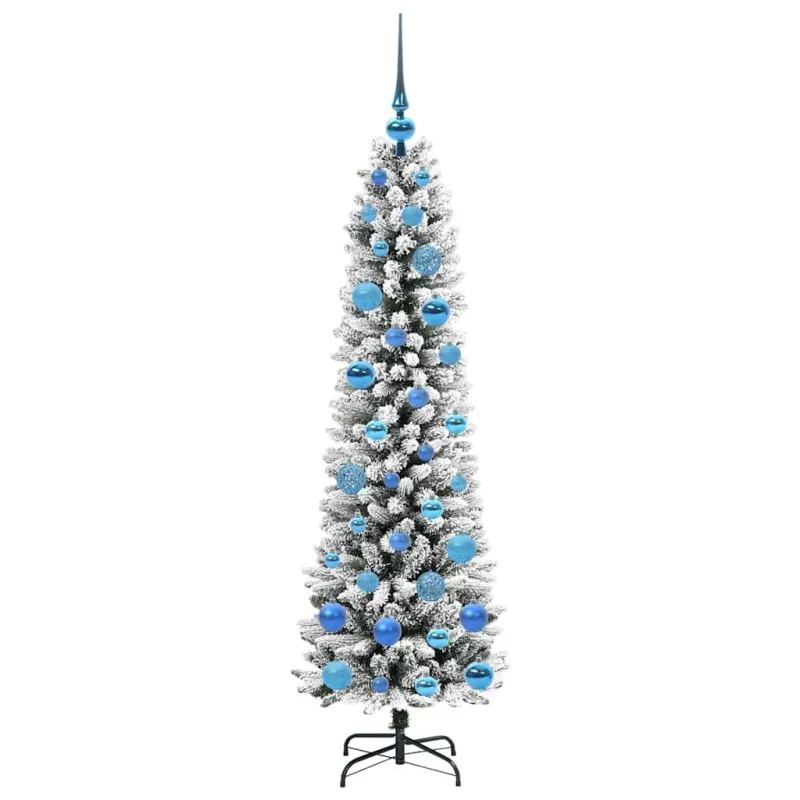 Dirbtinė Kalėdų eglutė Balta 150 cm PVC ir Metalas ir Plastikas