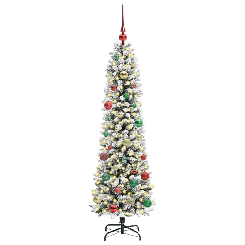 Dirbtinė Kalėdų eglutė Balta 150 cm PVC ir Metalas ir Plastikas