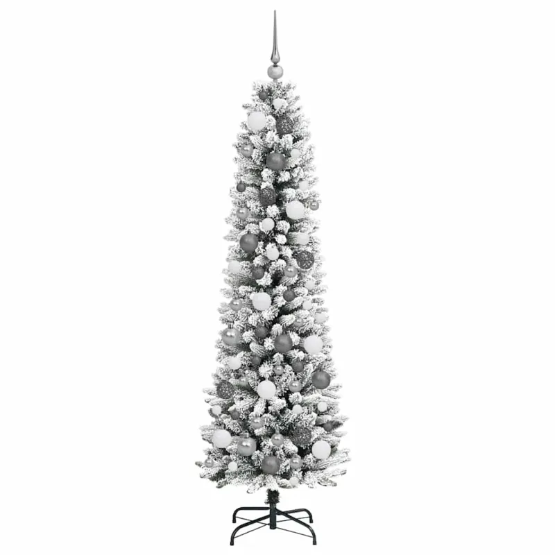 Dirbtinė Kalėdų eglutė Balta 180 cm PVC ir Metalas ir Plastikas