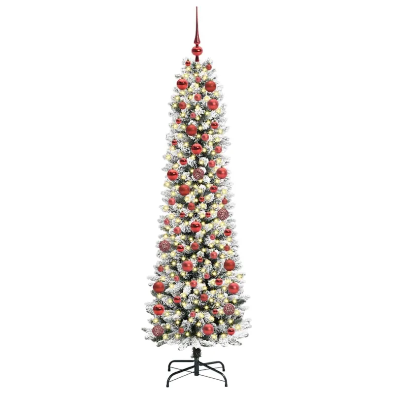 Dirbtinė Kalėdų eglutė Balta 180 cm PVC ir Metalas ir Plastikas