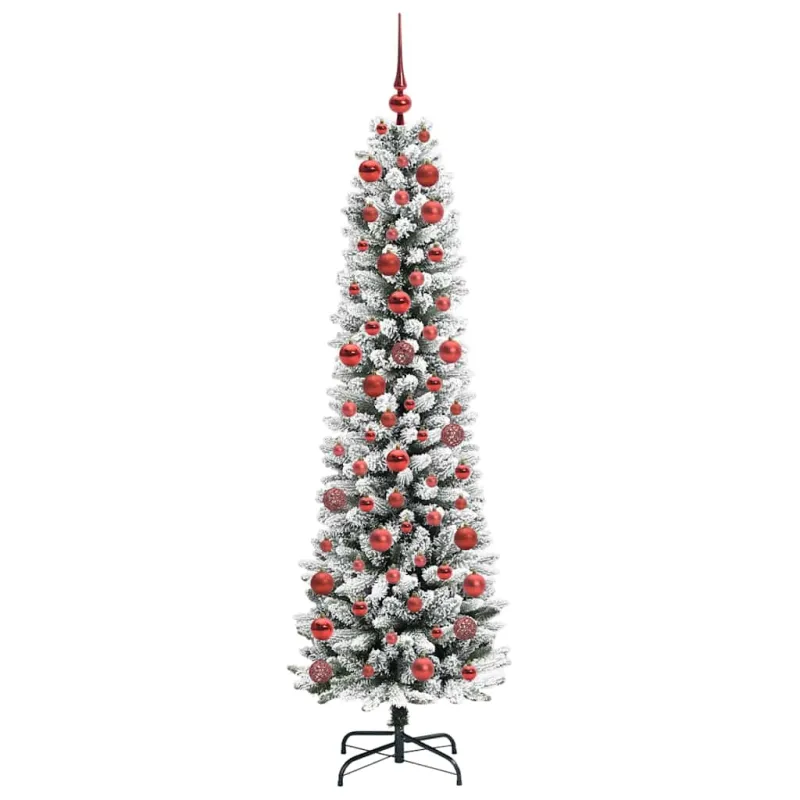 Dirbtinė Kalėdų eglutė Balta 180 cm PVC ir Metalas ir Plastikas