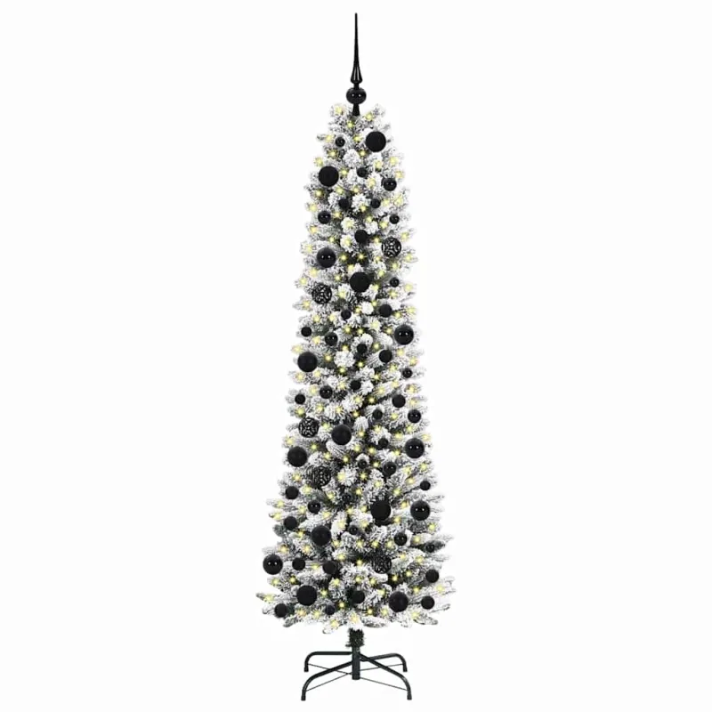 Dirbtinė Kalėdų eglutė Balta 180 cm PVC ir Metalas ir Plastikas