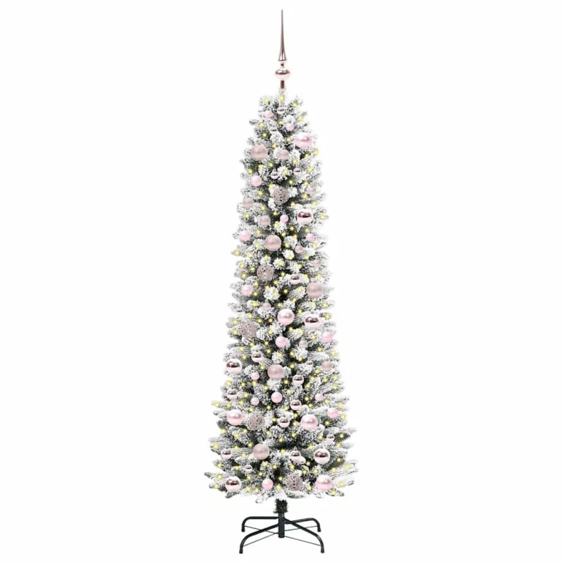 Dirbtinė Kalėdų eglutė Balta 180 cm PVC ir Metalas ir Plastikas