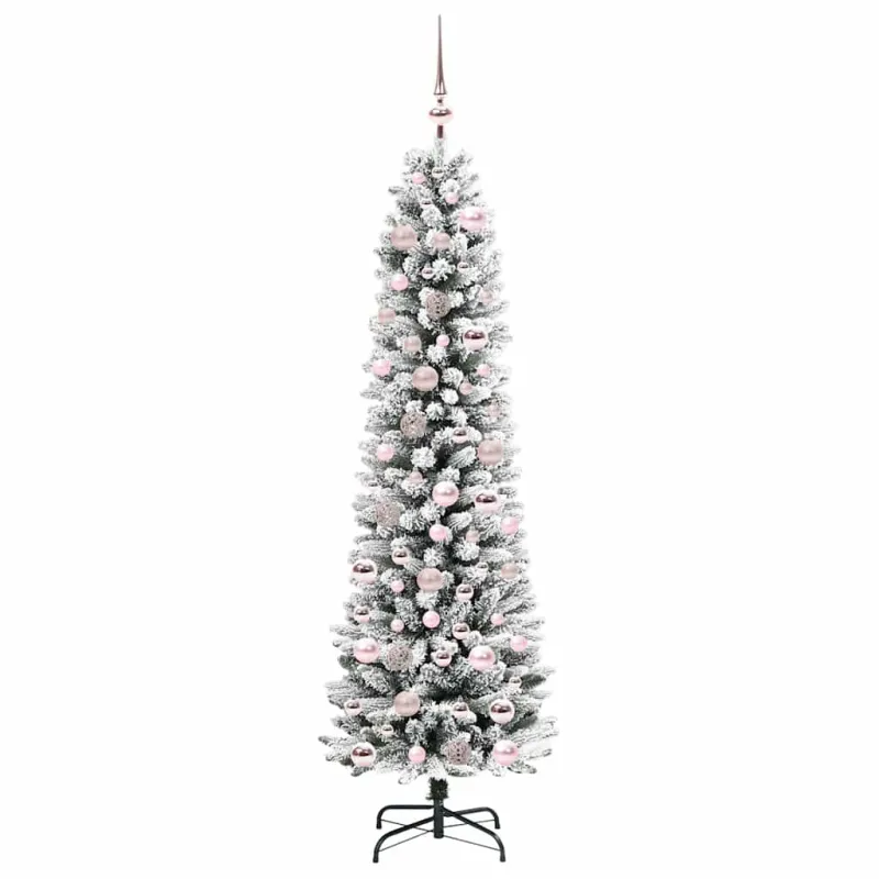 Dirbtinė Kalėdų eglutė Balta 180 cm PVC ir Metalas ir Plastikas