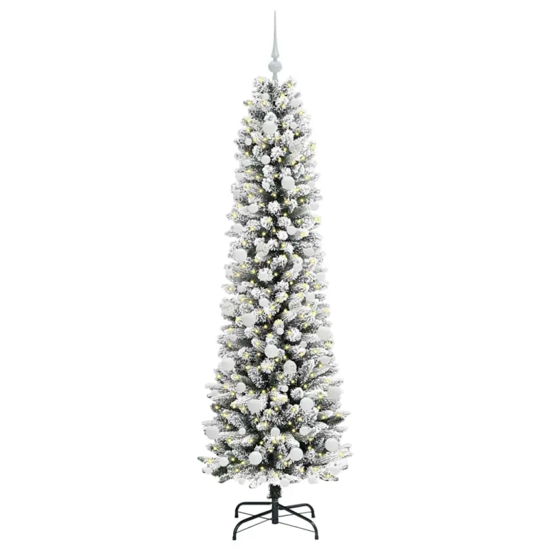 Dirbtinė Kalėdų eglutė Balta 180 cm PVC ir Metalas ir Plastikas