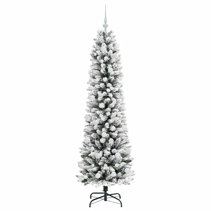 Dirbtinė Kalėdų eglutė Balta 180 cm PVC ir Metalas ir Plastikas