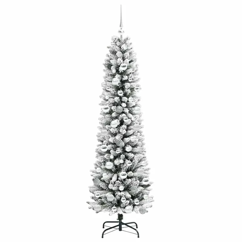 Dirbtinė Kalėdų eglutė Balta 180 cm PVC ir Metalas ir Plastikas