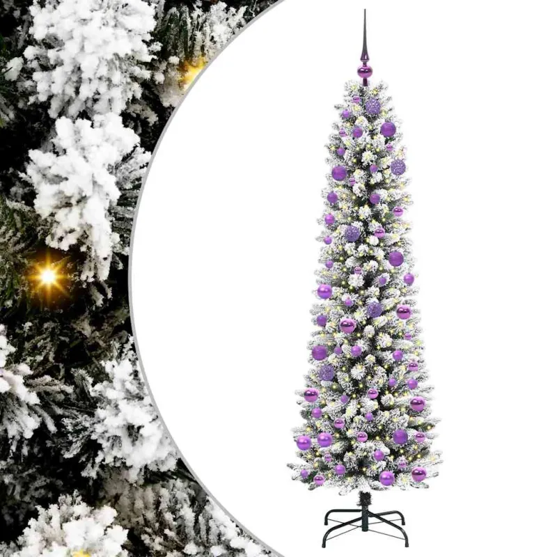 Dirbtinė Kalėdų eglutė Balta 180 cm PVC ir Metalas ir Plastikas