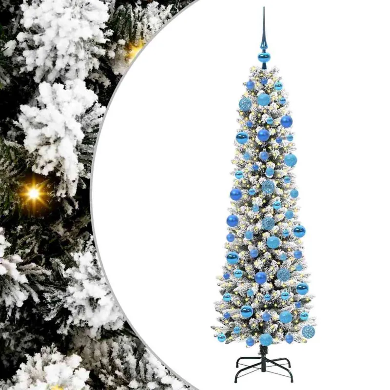 Dirbtinė Kalėdų eglutė Balta 180 cm PVC ir Metalas ir Plastikas