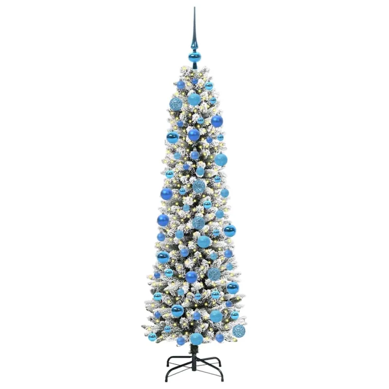 Dirbtinė Kalėdų eglutė Balta 180 cm PVC ir Metalas ir Plastikas