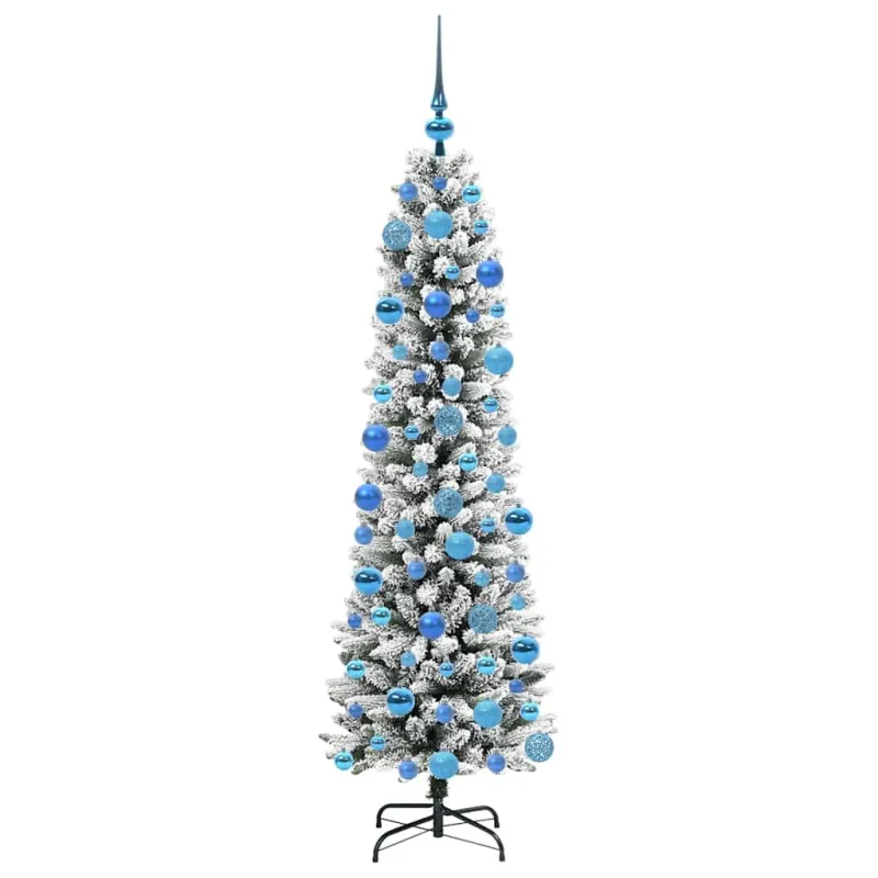 Dirbtinė Kalėdų eglutė Balta 180 cm PVC ir Metalas ir Plastikas