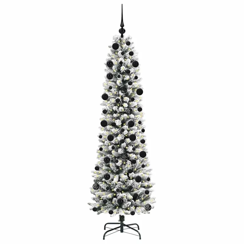 Dirbtinė Kalėdų eglutė Balta 210 cm PVC ir Metalas ir Plastikas