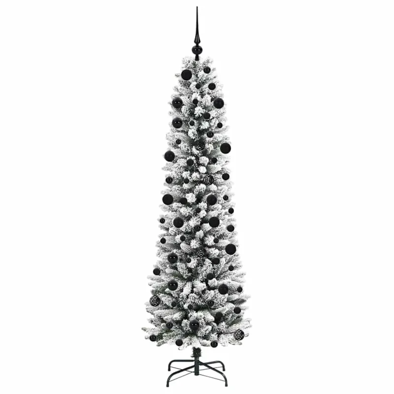 Dirbtinė Kalėdų eglutė Balta 210 cm PVC ir Metalas ir Plastikas