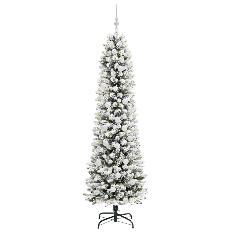 Dirbtinė Kalėdų eglutė Balta 210 cm PVC ir Metalas ir Plastikas