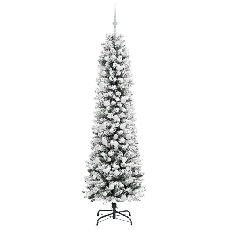 Dirbtinė Kalėdų eglutė Balta 210 cm PVC ir Metalas ir Plastikas