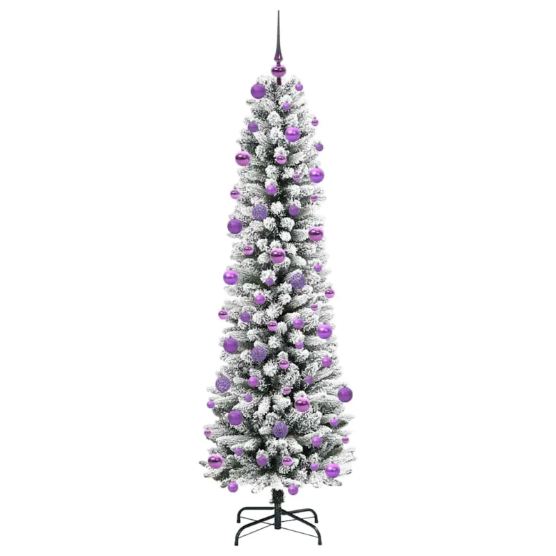 Dirbtinė Kalėdų eglutė Balta 210 cm PVC ir Metalas ir Plastikas