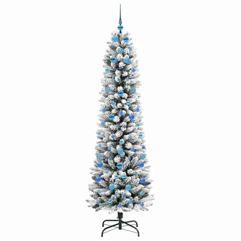 Dirbtinė Kalėdų eglutė Balta 210 cm PVC ir Metalas ir Plastikas