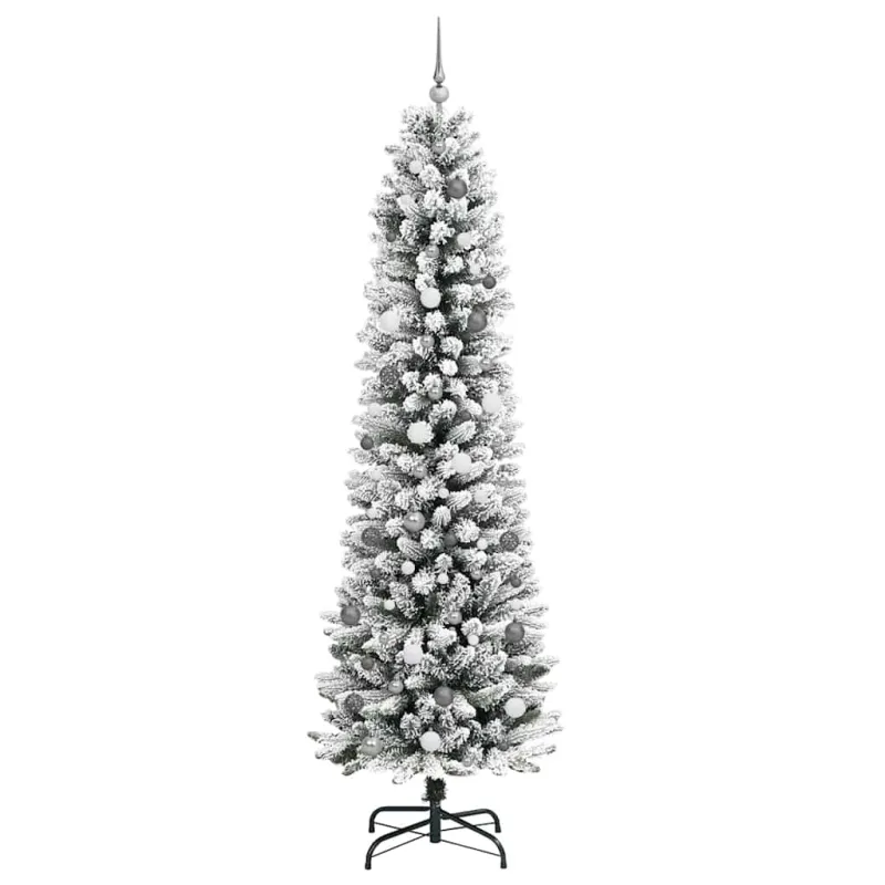 Dirbtinė Kalėdų eglutė Balta 240 cm PVC ir Metalas ir Plastikas