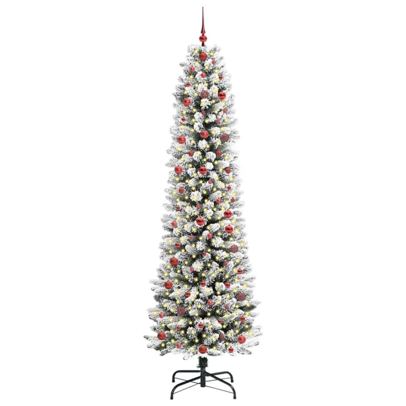 Dirbtinė Kalėdų eglutė Balta 240 cm PVC ir Metalas ir Plastikas