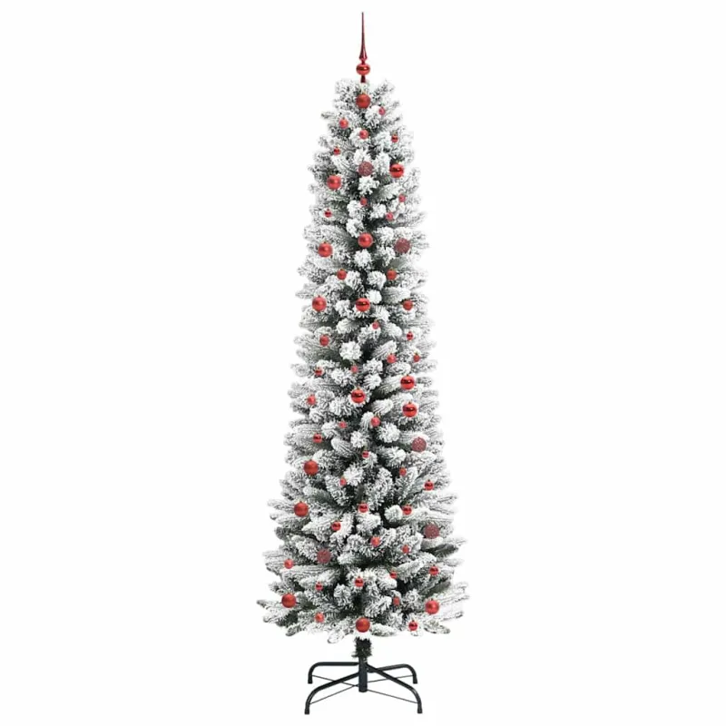 Dirbtinė Kalėdų eglutė Balta 240 cm PVC ir Metalas ir Plastikas