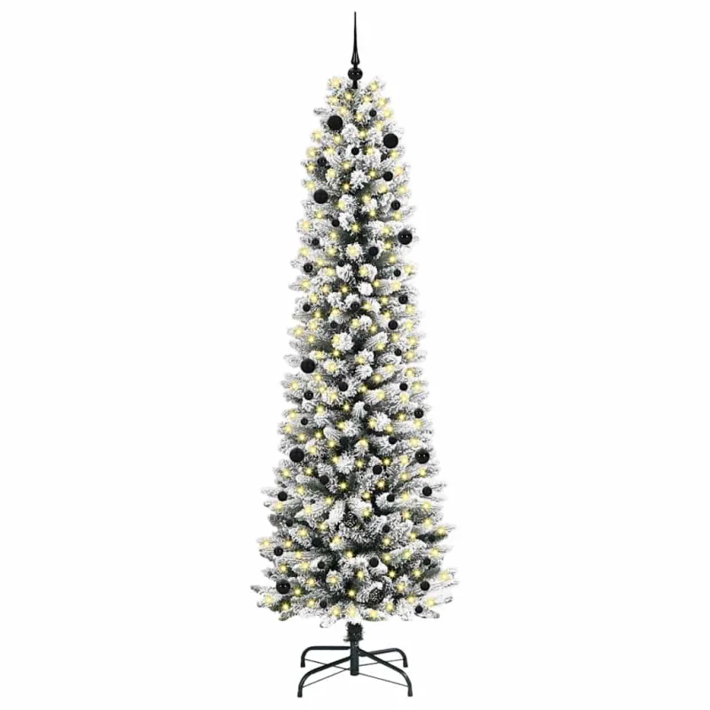 Dirbtinė Kalėdų eglutė Balta 240 cm PVC ir Metalas ir Plastikas