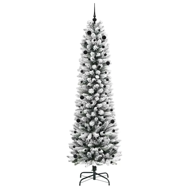 Dirbtinė Kalėdų eglutė Balta 240 cm PVC ir Metalas ir Plastikas