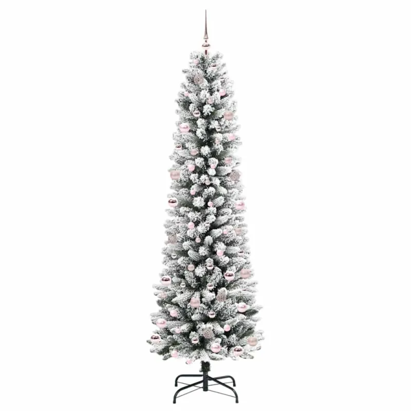 Dirbtinė Kalėdų eglutė Balta 240 cm PVC ir Metalas ir Plastikas