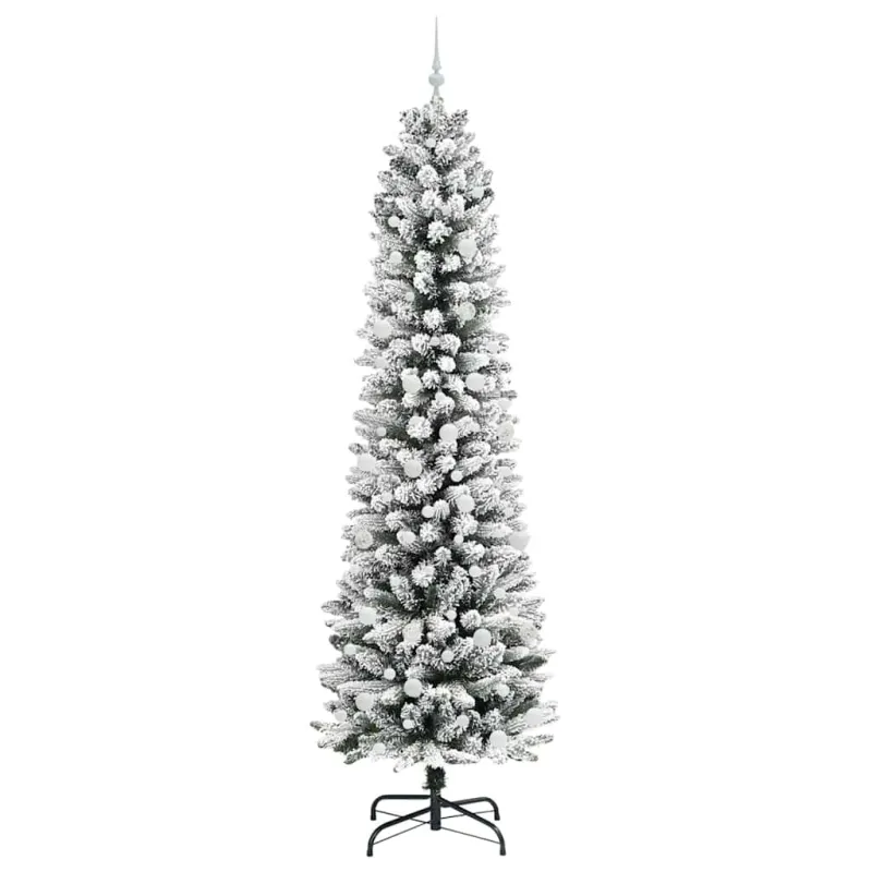 Dirbtinė Kalėdų eglutė Balta 240 cm PVC ir Metalas ir Plastikas